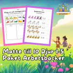 Matte till 10 Djur 1 – 5 Paket Arbetsböcker 75 Sidor - bild 1
