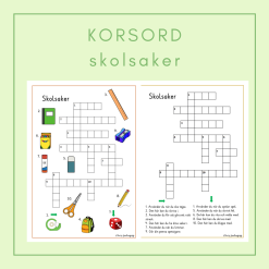 Korsord skolsaker