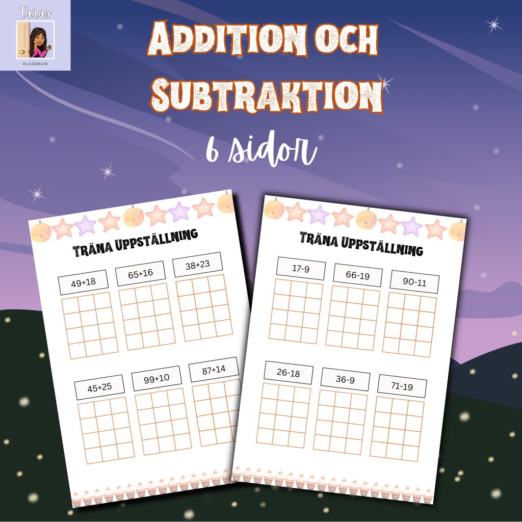 Uppställning med övergång (6 sidor)