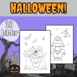 Halloween färglägga bilder - bild 2