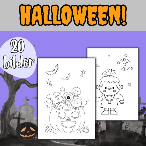 Halloween färglägga bilder