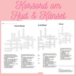 Korsord och ordsök om Hud och Känsel