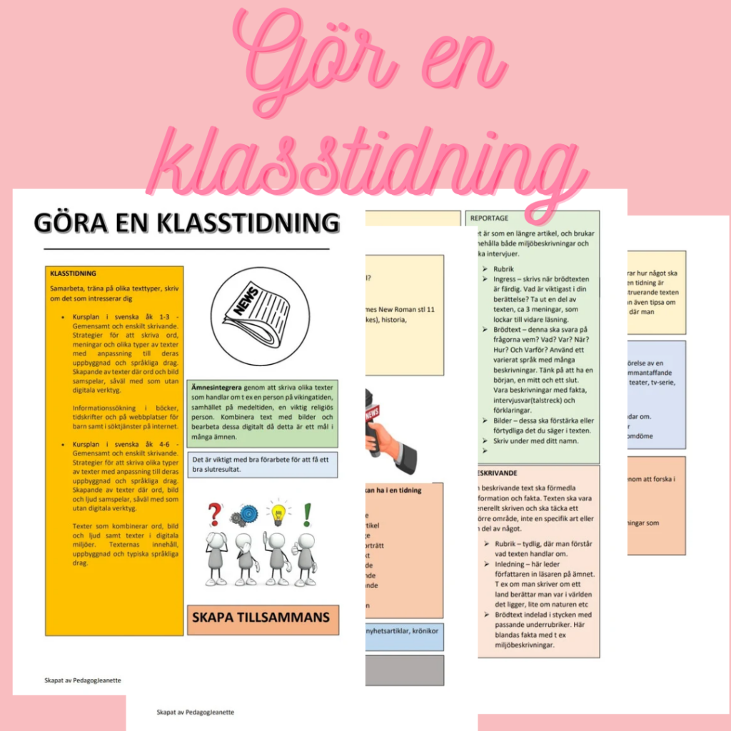 Gör en klasstidning