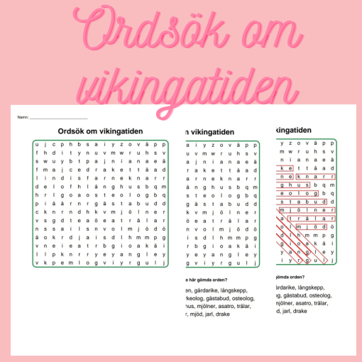 Korsord och ordsök om vikingatiden