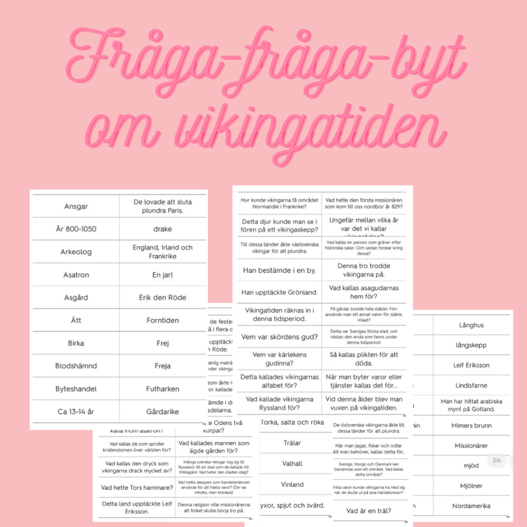 Fråga-fråga-byt om vikingatiden