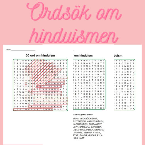 Korsord och ordsök om hinduismen