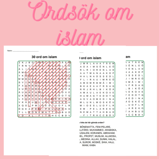 Korsord och ordsök om islam