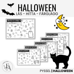 Läs-hitta-färglägg-räkna Halloween - bild 1