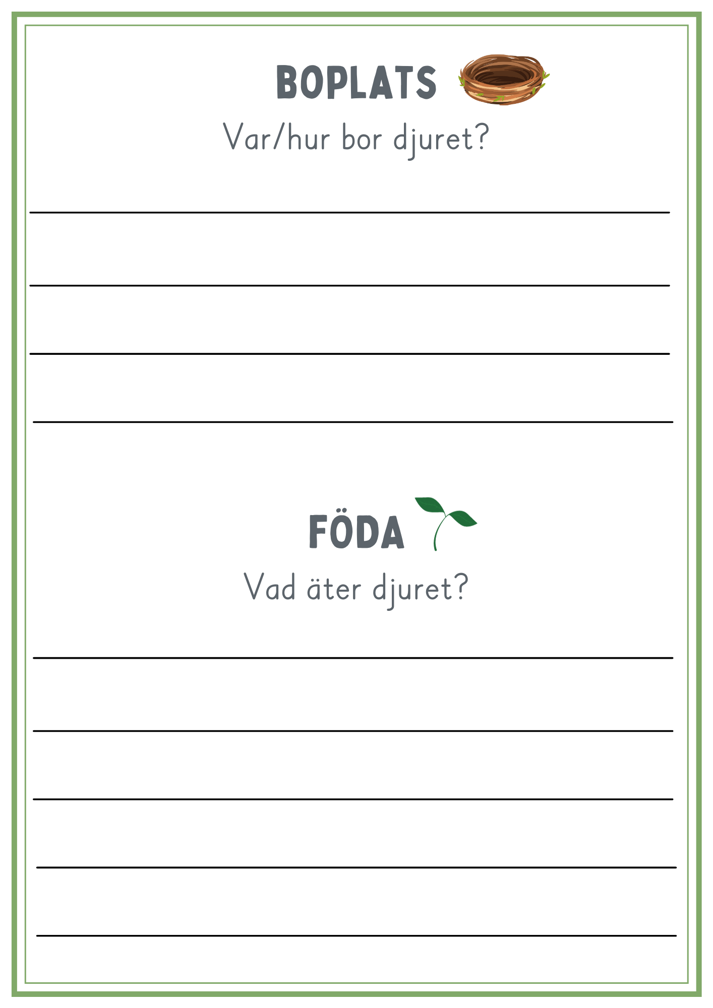 Faktabok skogens djur