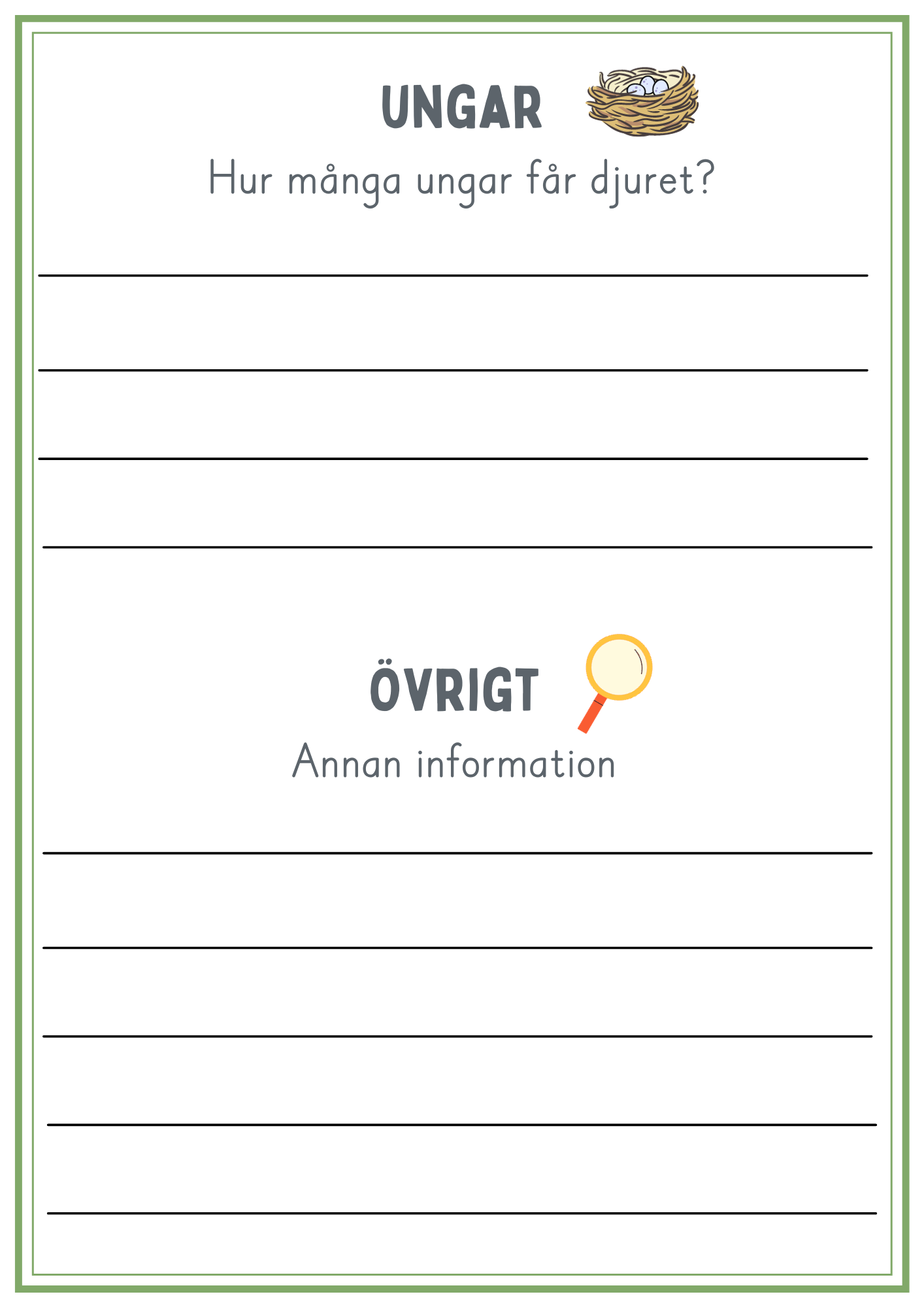 Faktabok skogens djur