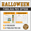 Halloweenpaket – färglägg med siffror (halloweenpyssel)