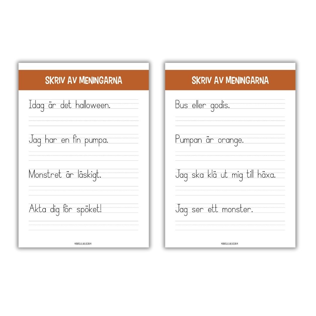 Halloweenpaket - 20 sidor