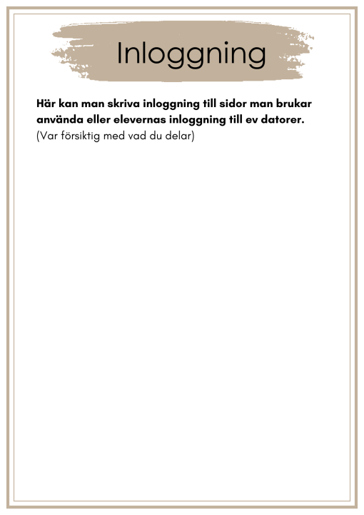 Redigerbar mall till vikariepärm (power-point)