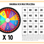 Mattespel- snurra och multiplicera (tabellerna 1-10) - bild 5