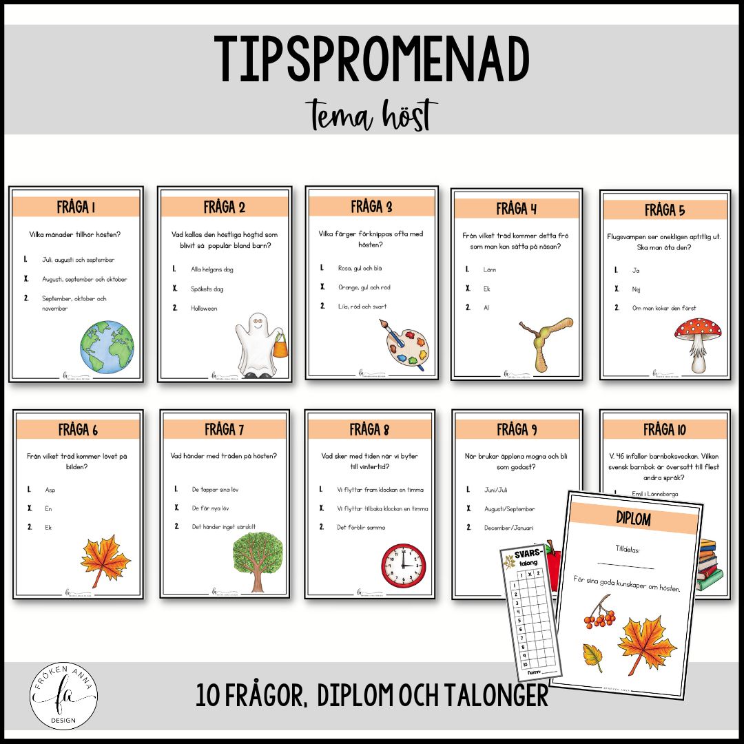 Tipspromenad Tema höst