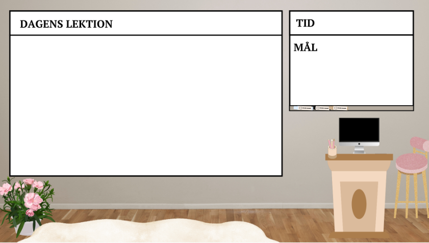 Digitalt klassrum i olika färger/stil