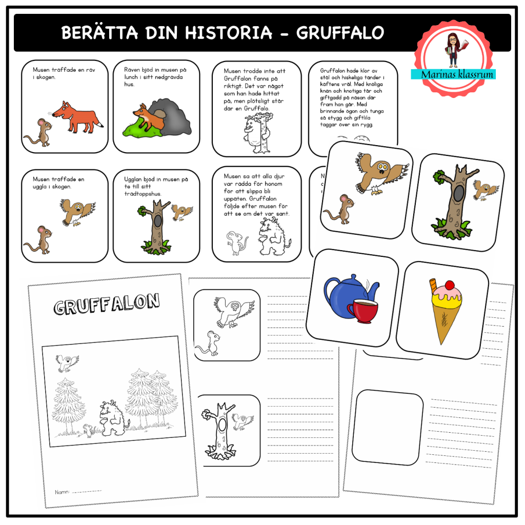 Sekvenskort / skriv din egen berättelse – Gruffalo