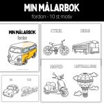 Min målarbok – fordon – 10 motiv - bild 1