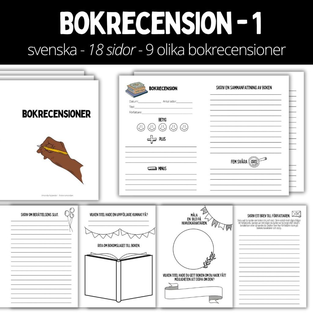 Bokrecension – 1 – 18 sidor & 9 olika bokrecensioner