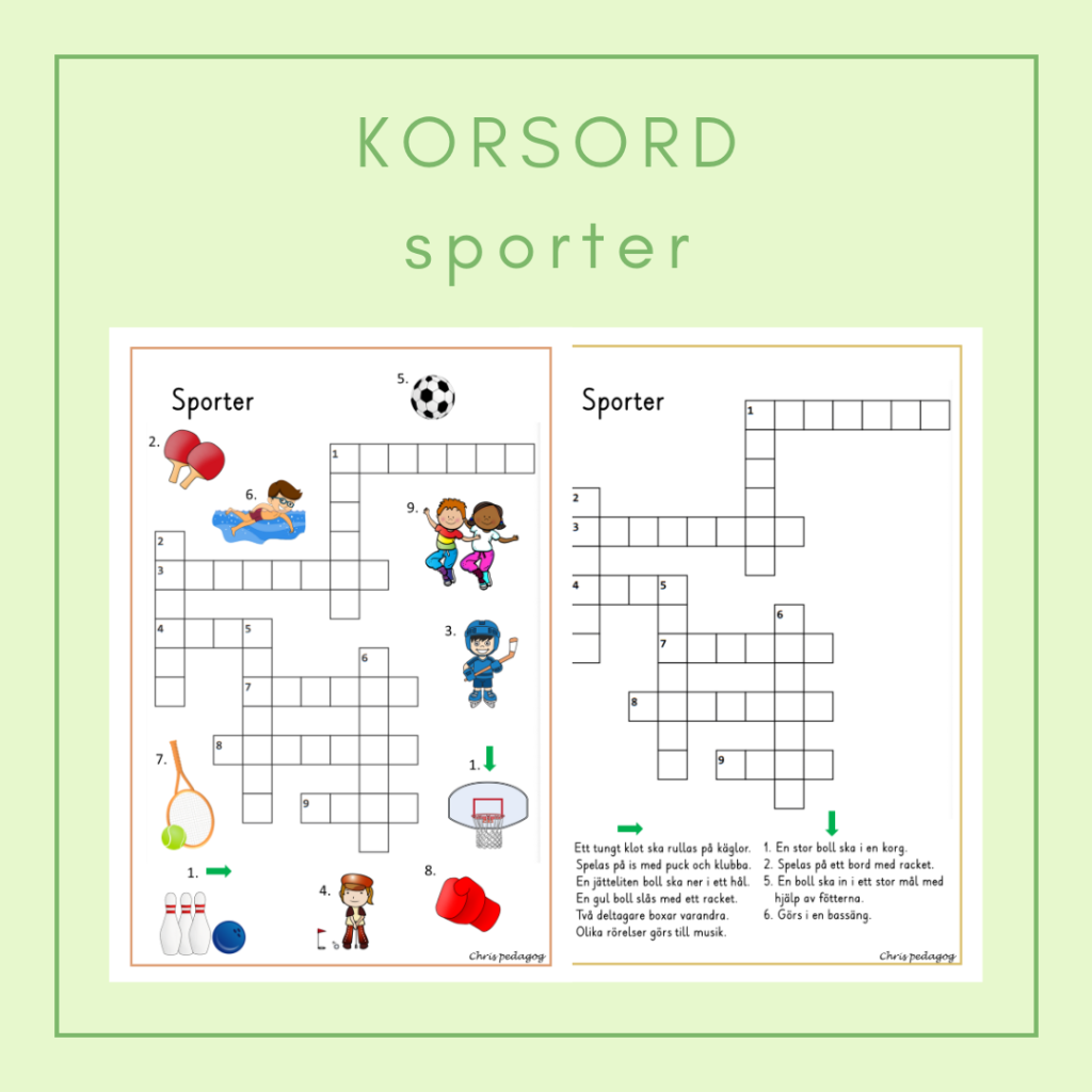 Korsord sporter