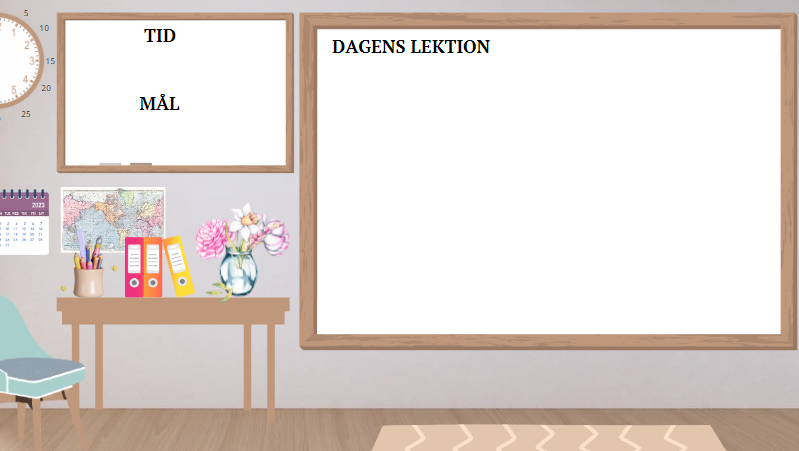 Digitalt klassrum i olika färger/stil