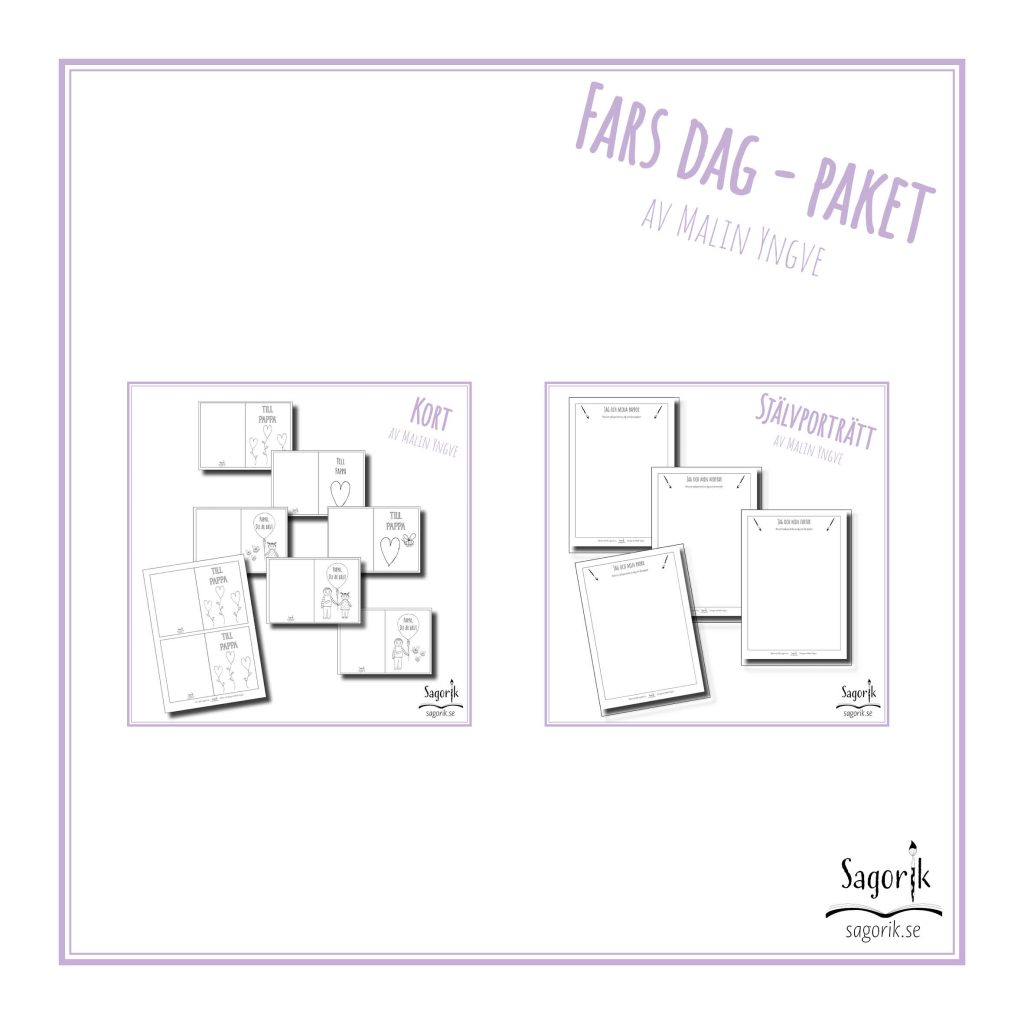 Fars dag – Paket med kort och självporträtt