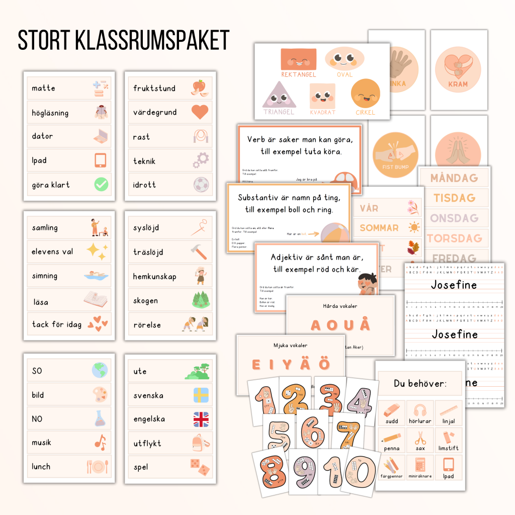 Stort materialpaket till klassrummet