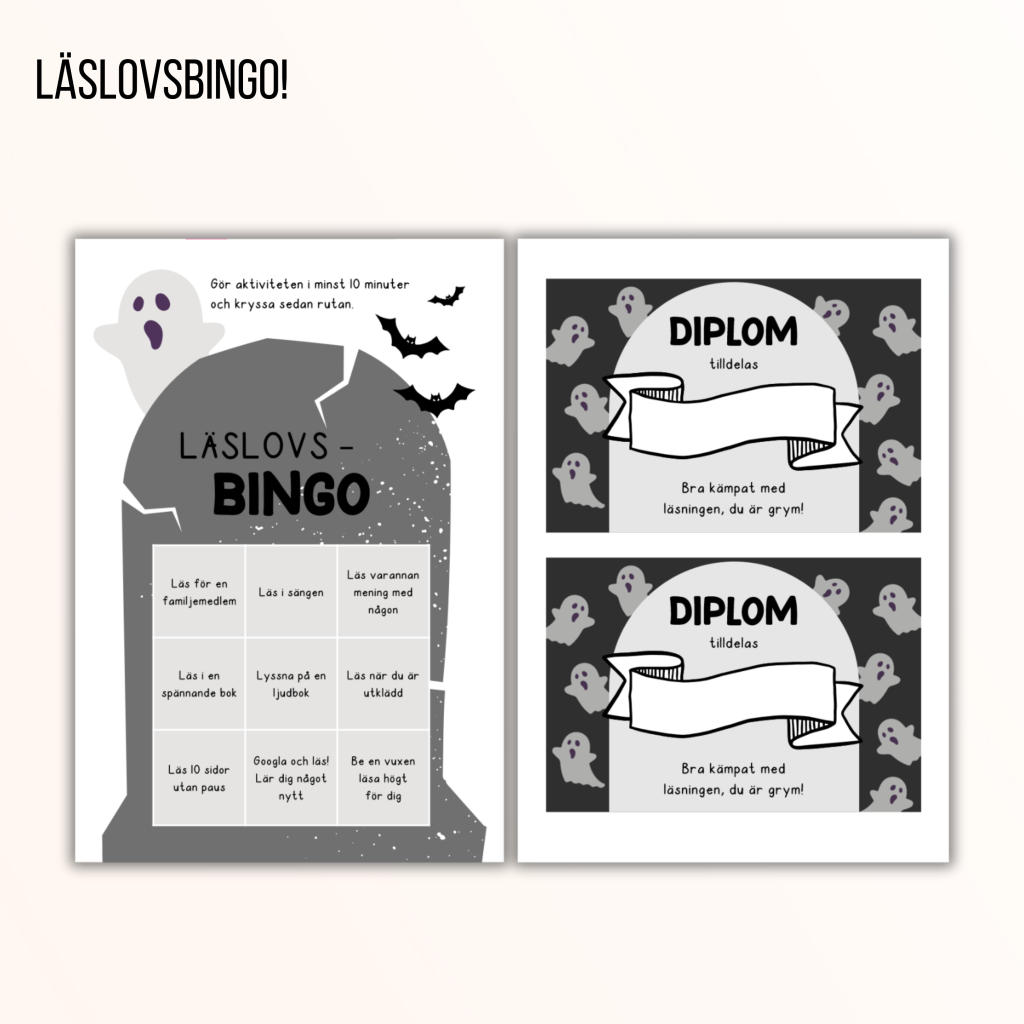 Bingo – läslov/höstlov
