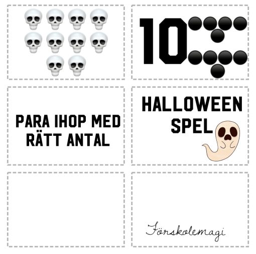 Halloweenspel och uppdragskort