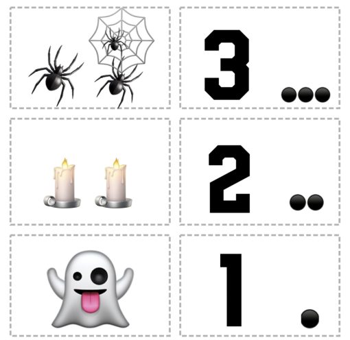 Halloweenspel och uppdragskort
