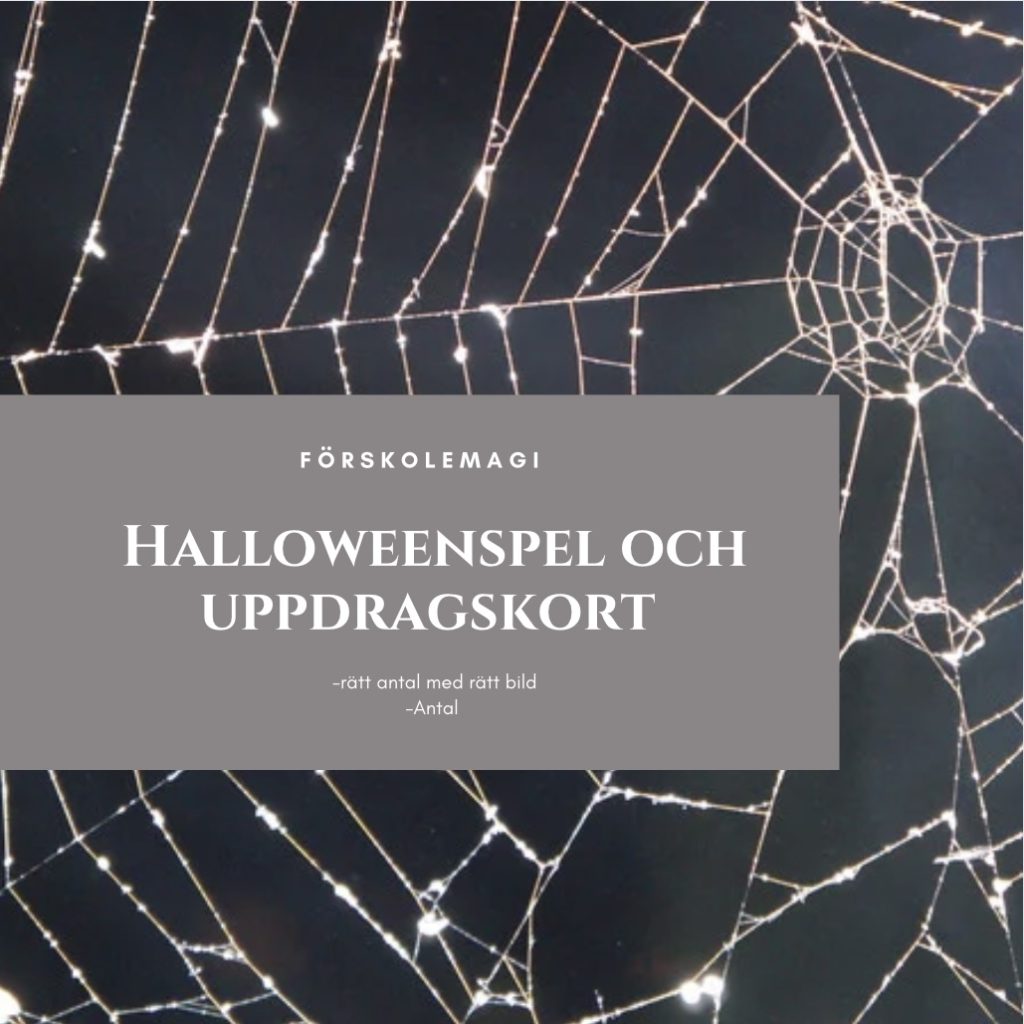Halloweenspel och uppdragskort