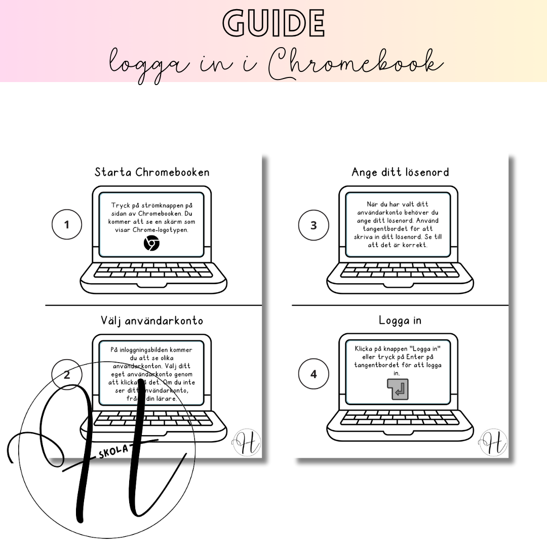 Guide logga in på Chromebook, gratis