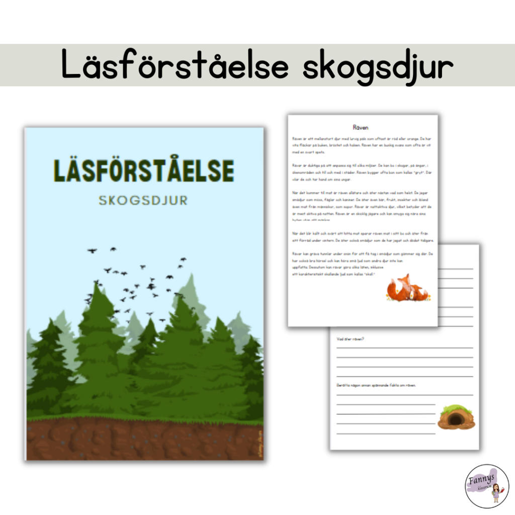 Skogsdjur- faktatext och läsförståelse