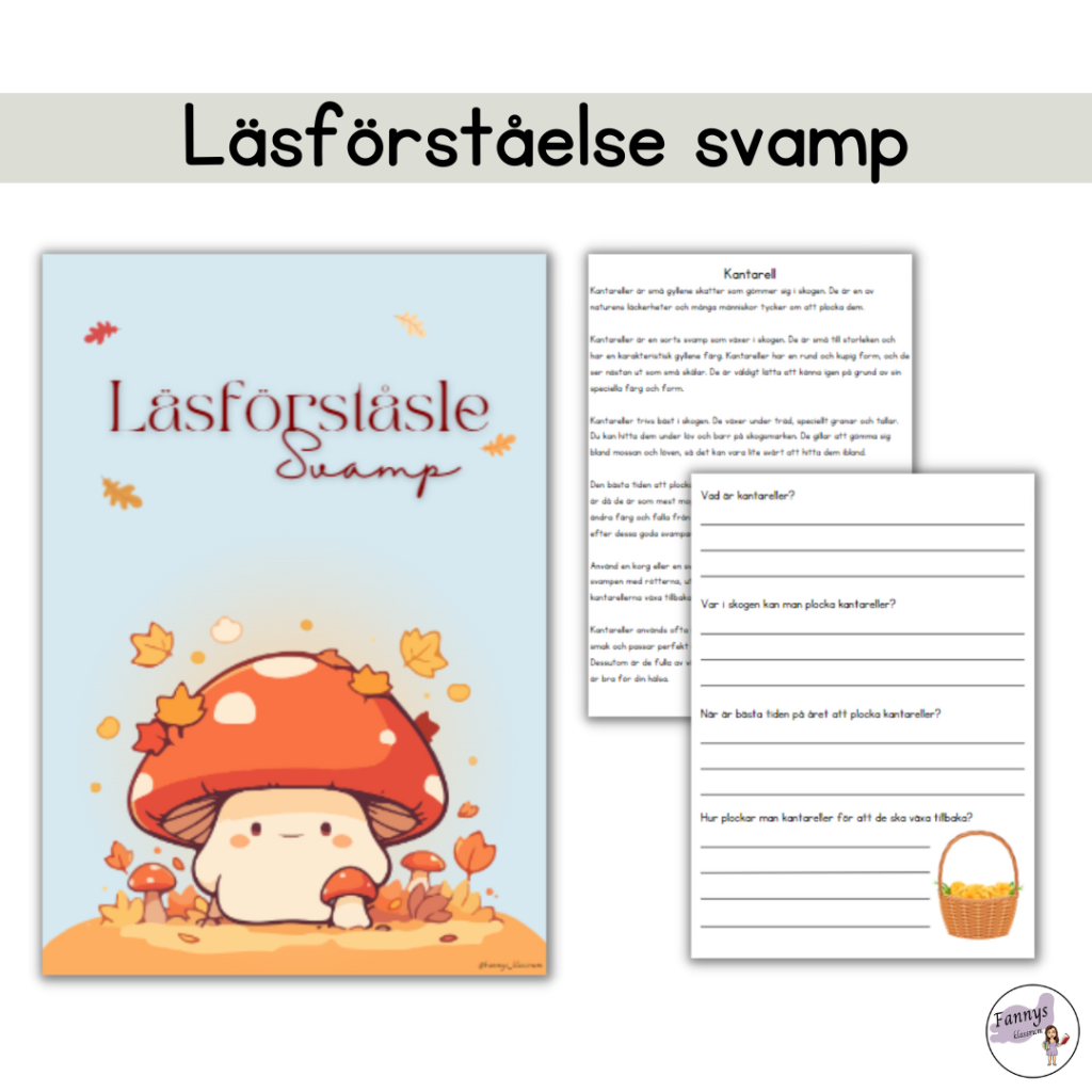 Svampar- faktatext och läsförståelse
