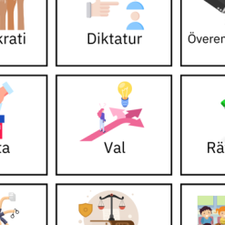 Demokrati/Klassråd Memory spel + facit