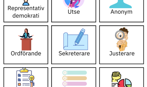 Demokrati/Klassråd Memory spel + facit