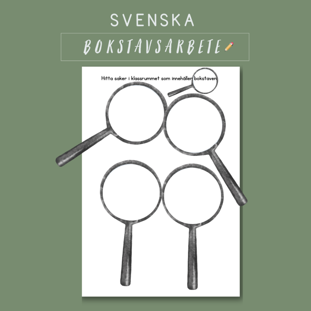 Hitta saker i klassrummet som innehåller bokstaven