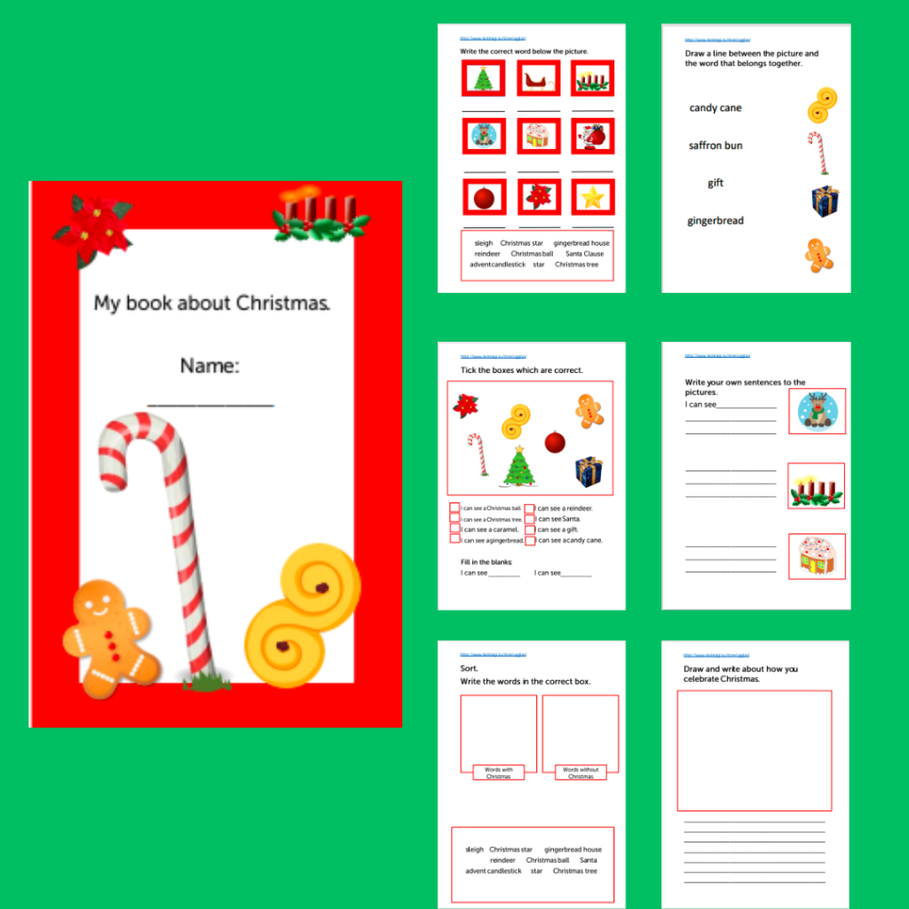 Workbook about Christmas.