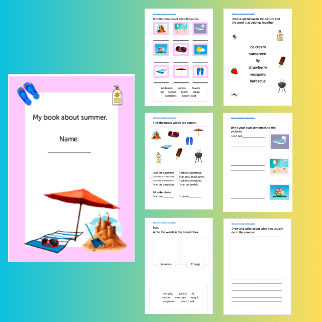 Workbook about summer