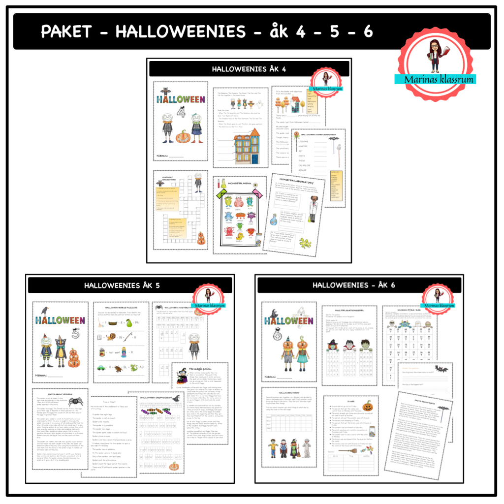 Halloweenies – paket – åk 4 -5 – 6