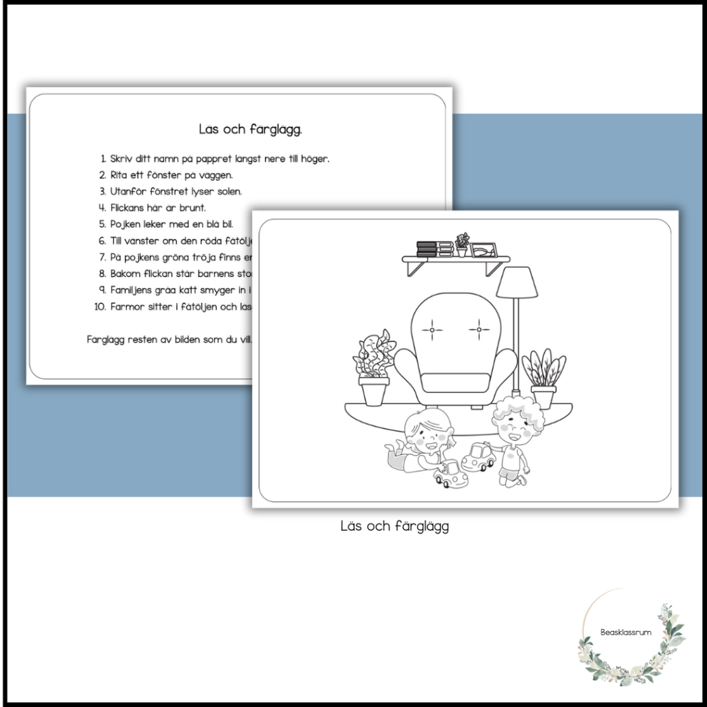 Läs och färglägg
