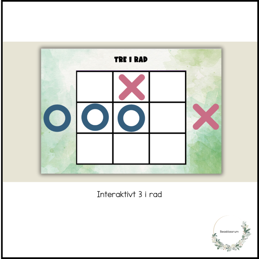 Tre i rad – interaktiv övning