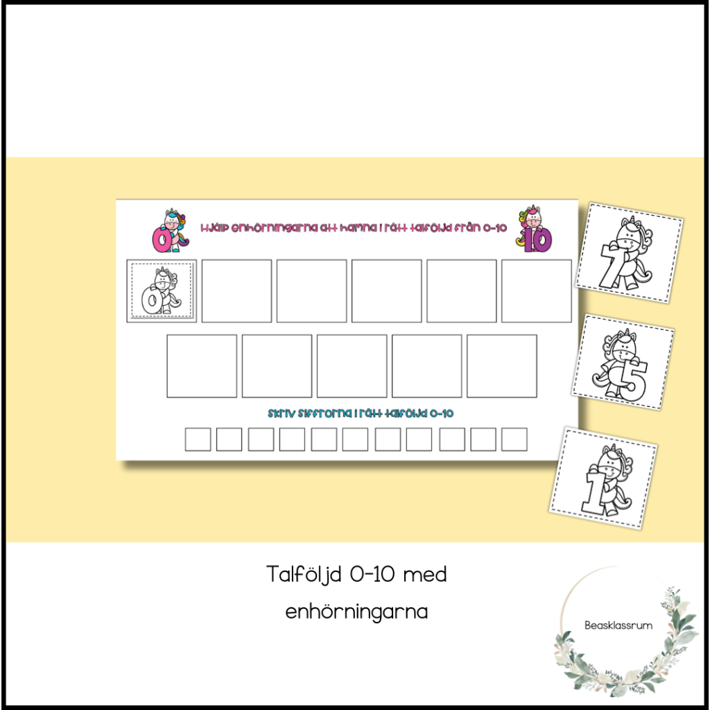 Talföljd 0-10 med enhörningarna