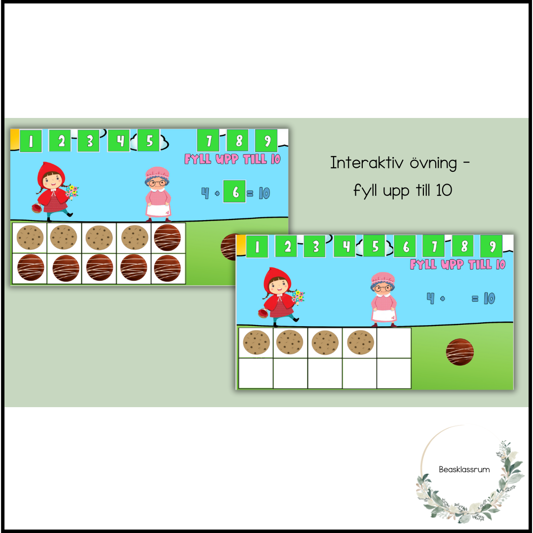 Fyll upp till 10 - interaktiv övning