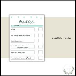 Checklista - skriva