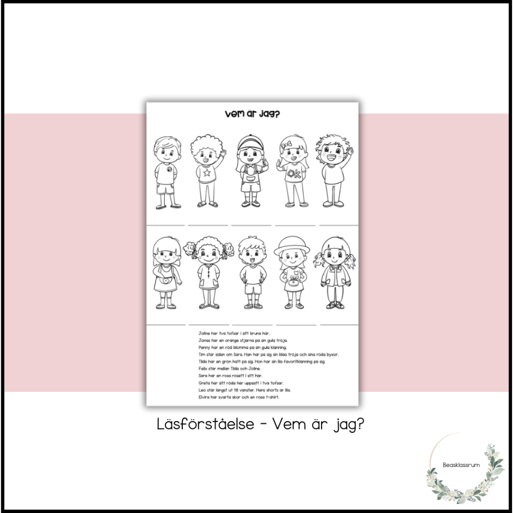 Läsförståelse – vem är jag?