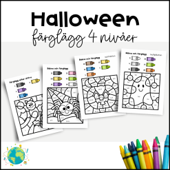 Halloween - Färglägg 4 nivåer
