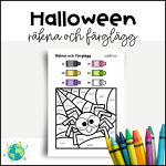 Halloween – Räkna och färglägg addition - bild 1