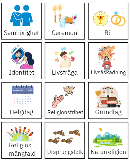 Religion Memory spel/Para ihop