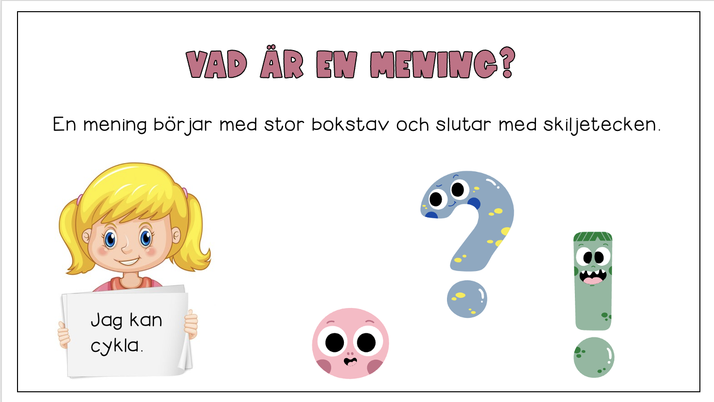 Vi blir proffs på meningar - interaktiv presentation